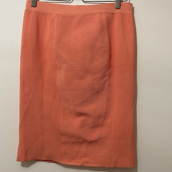 Endless Rose Coral Orange 2 Piece Cropped Top Fitted Pencil Skirt Size Large - Picture 7 of 12